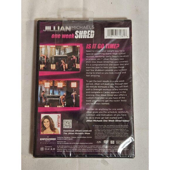Jillian Michaels One Week Shred Workout DVD Burn 7 Pounds In 7 Days Includes Onl - Picture 2 of 2